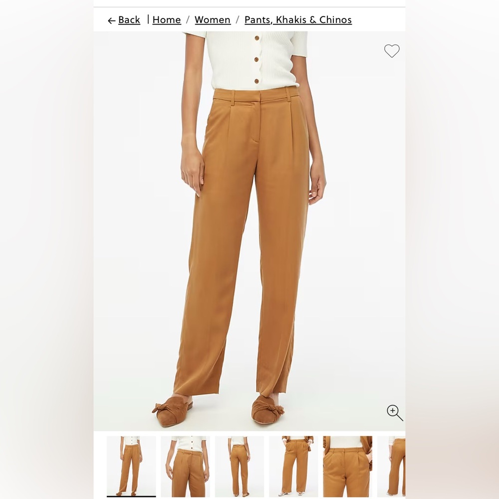 J.Crew Factory Wide Leg Pleated Twill Trouser Pant